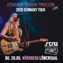 Morgen, Freitag Einsendeschluss: .rcn präsentiert JOANNE SHAW TAYLOR, Do. 28.05.2026, Nürnberg, LÖWENSAAL
