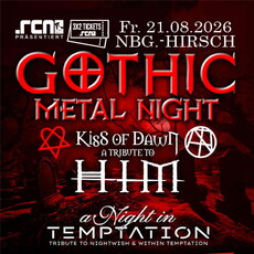 Neue Verlosung: .rcn präsentiert: GOTHIC METAL TRIBUTE NIGHT, Fr. 21.08.2026, Nbg. Der Hirsch