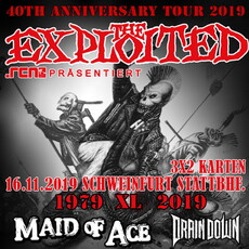 FREITAG EINSENDESCHLUSS: .rcn präsentiert: THE EXPLOITED, SA. 16.11.2019, SCHWEINFURT - STATTBAHNHOF