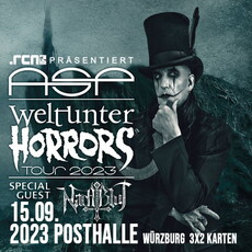 MITTWOCH EINSENDESCHLUSS: .rcn Magazin präsentiert ASP, FREITAG, 15.09.2023, WÜRZBURG-POSTHALLE