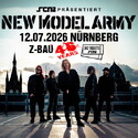 Britische Indierock-Legende: .rcn präsentiert: NEW MODEL ARMY, So., 12.07.2026, Nürnberg, Z-Bau