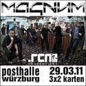 SCHON BALD EINSENDESCHLUSS: MAGNUM VERLOSUNG WÜRZBURG POSTHALLE AM 29.3.