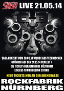 MAGNUM/  SAGA GESTERN IN DER ROCKFABRIK NBG.: HEUTE NACHHOLKONZERT SAGA, KARTEN BEHALTEN GÜLTIGKEIT