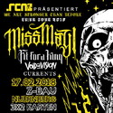 DIENSTAG EINSENDESCHLUSS: .rcn präsentiert: MISS MAY I + 3 BANDS, SA. 17.02.2018, Z-BAU, NÜRNBERG