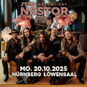 Morgen Samstag Einsendeschluss: .rcn präsentiert: NESTOR, Mo. 20.10.2025, Nbg. Löwensaal