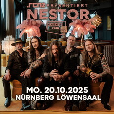 Morgen Samstag Einsendeschluss: .rcn präsentiert: NESTOR, Mo. 20.10.2025, Nbg. Löwensaal
