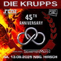 Neu bei unseren Verlosungen: .rcn präsentiert DIE KRUPPS, Sa. 13.09.2025, Nürnberg, Der Hirsch