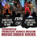 Ü50-FEINERLE: Neue Verlosung .rcn präsentiert: MUSIC UNDER ROCKS, Fr.-Sa. 11-12.07.2025, Tüchersfeld, Open Air Museumshof