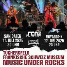 Ü50-FEINERLE: Neue Verlosung .rcn präsentiert: MUSIC UNDER ROCKS, Fr.-Sa. 11-12.07.2025, Tüchersfeld, Open Air Museumshof