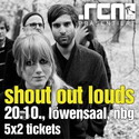 SHOUT OUT LOUDS IM LÖWENSAAL: .rcn VERLOST KARTEN!