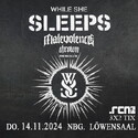 Samstag Einsendeschluss: .rcn empfiehlt: WHILE SHE SLEEPS, Do. 14.11.2024 Nürnberg Löwensaal
