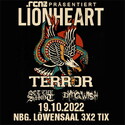 MITTWOCH EINSENDESCHLUSS: .rcn präsentiert: LIONHEART, TERROR, MI. 19.10.2022, NÜRNBERG-LÖWENSAAL