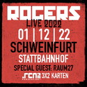 NEUER TERMIN: .rcn präsentiert: ROGERS, DO. 01.12.2022, SW - STATTBAHNHOF