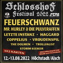 MONTAG EINSENDESCHLUSS: .rcn präsentiert: SCHLOSSHOF FESTIVAL, FR/SA 12/13.08.2022, HÖCHSTADT/AISCH - SCHLOSSHOF