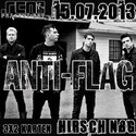 DEMNÄCHST EINSENDESCHLUSS: .rcn präsentiert: ANTI-FLAG, MO. 15.07.2013 HIRSCH NÜRNBERG