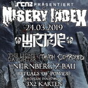 MITTWOCH EINSENDESCHLUSS: .rcn präsentiert: MISERY INDEX, SO. 24.03.2019, NÜRNBERG, Z-BAU