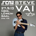 MORGEN EINSENDESCHLUSS: .rcn präsentiert: STEVE VAI, FR. 27.09.2013, NBG-LÖWENSAAL
