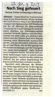 DIE UNERTRÄGLICHE FASSUNGSLOSIGKEIT NACH DEM SPIEL - GLATZBACH-GLUBB, 09.11.13 3:1