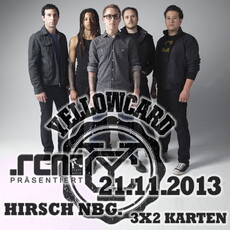 DEMNÄCHST EINSENDESCHLUSS, .rcn präsentiert.: YELLOWCARD, Do. 21.11.2013, HIRSCH-NBG