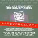 MONTAG, 23.07. EINSENDESCHLUSS: .rcn präsentiert: 20. ROCK IM WALD FESTIVAL, FR.+SA., 27.+28.07.2018, NEUENSEE BEI LICHTENFELS