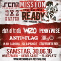 MORGEN MITTWOCH EINSENDESCHLUSS: .rcn präsentiert: MISSION READY FESTIVAL 2018, SA. 30.06.18, FLUGPLATZ WÜ-GIEBELSTADT