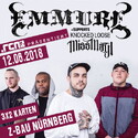 SONNTAG 10.06., EINSENDESCHLUSS: .rcn präsentiert: EMMURE, 12.06. Z-BAU NBG