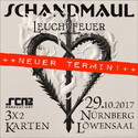 HEUTE EINSENDESCHLUSS: .rcn präsentiert: SCHANDMAUL, SO. 29.10.2017, LÖWENSAAL, NÜRNBERG