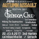 MITTWOCH EINSENDESCHLUSS: .rcn präsentiert: AUTUMN ASSAULT FESTIVAL 2017, 22.-23.09.2017, GERACH BEI EBERN