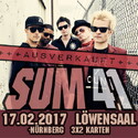 DEMNÄCHST EINSENDESCHLUSS: .rcn präsentiert: SUM 41, FR. 17.02.2017, NBG.-LÖWENSAAL (AUSVERKAUFT)