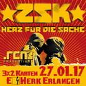 DEMNÄCHST EINSENDESCHLUSS: .rcn präsentiert: ZSK, FR. 27.01.2017, ERLANGEN-E-WERK