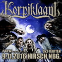 MORGEN EINSENDESCHLUSS: .rcn präsentiert KORPIKLAANI, MI. 09.11.2016, NÜRNBERG-HIRSCH