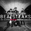 HEUTE EINSENDESCHLUSS: .rcn präsentiert: DIE BEATSTEAKS, FR. 05.12.2014, BAMBERG. BROSE ARENA