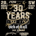 MORGEN EINSENDESCHLUSS: SICK OF IT ALL, SONNTAG 20.03.2016, SCHWEINFURT-STATTBAHNHOF