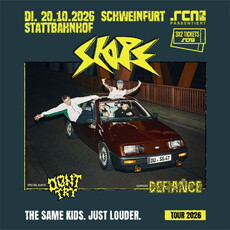 Heute, Montag, Einsendeschluss: .rcn präsentiert SLOPE, Di. 20.10.2026, Schweinfurt, Stattbahnhof